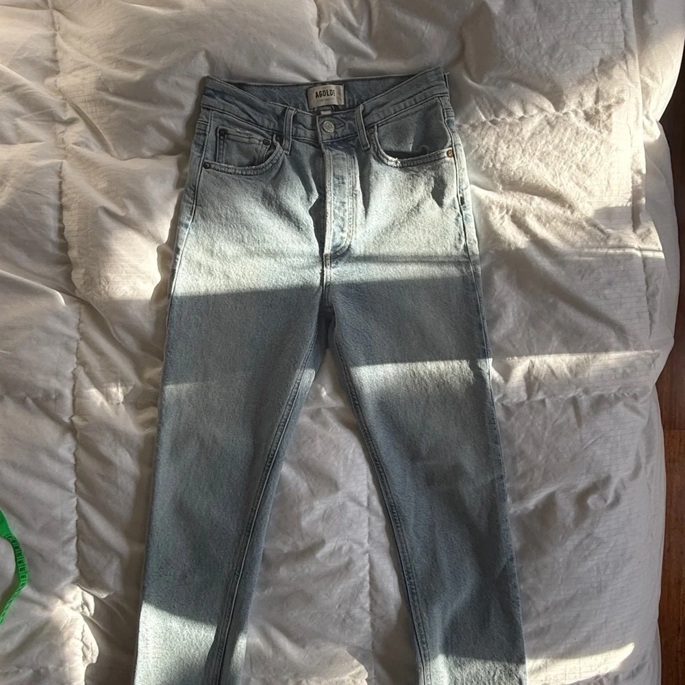 AGOLDE Riley High-Rise Fringe Hem Jeans | 25 - Picture 5 of 9